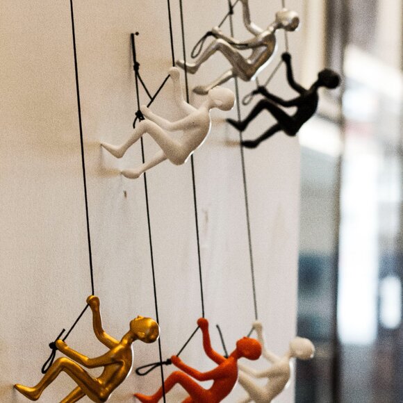 Climbing Man Home Decor Classic Wall-Art Sculpture | 9-Piece - Picture 4 of 5